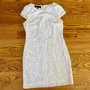 Nine West White Lace Dress Size 8